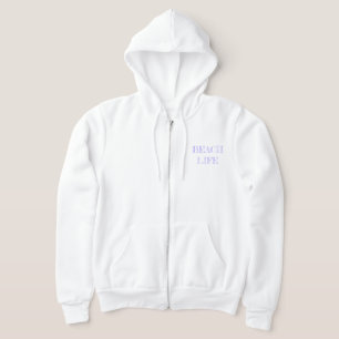 Lavender Lighthouse Zippered Hoodie