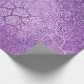 Lavender Lila Amethyst Plum Glam Giraffe Tier Geschenkpapier (Ecke)