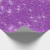 Lavender Lila Amethyst Plum Glam Glitzer Sparkl Geschenkpapier (Ecke)