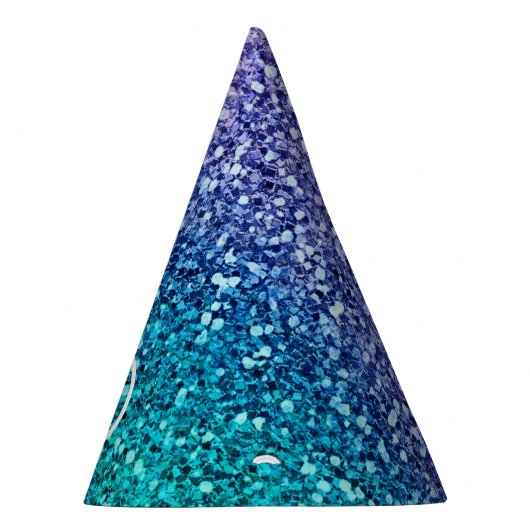 Lavender Lila & Aquamarin Aqua Green Funkelnd Part Partyhütchen (Rechts)