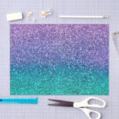 Lavender Lila & Aquamarin Aqua Green Funkelnd Part Seidenpapier (Handwerk)