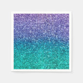 Lavender Lila & Aquamarin Aqua Green Funkelnd Part Serviette (Vorderseite)