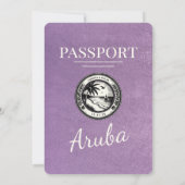 Lavender Lila Aruba Pass Einladung zur Hochzeit (Rückseite)