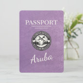 Lavender Lila Aruba Pass Save the Date (Stehend Vorderseite)