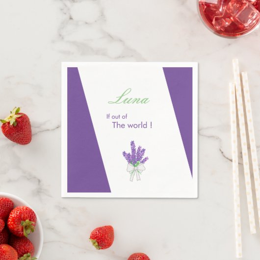 Lavender Lila Baby Dusche Serviette (Beispiel)