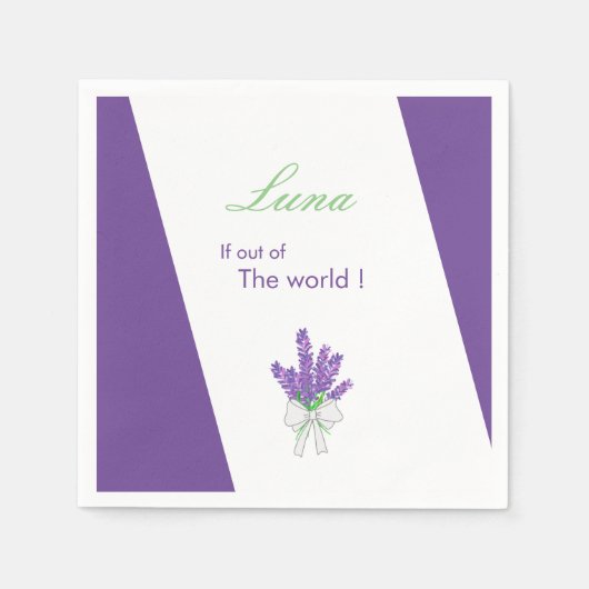 Lavender Lila Baby Dusche Serviette (Vorderseite)