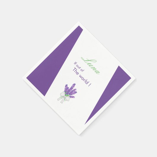 Lavender Lila Baby Dusche Serviette (Ecke)