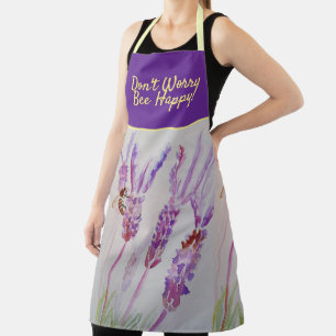 Lavender Lila Blumenkunst Keine Sorge Bienen glüc Schürze