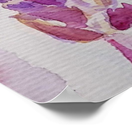 Lavender Lila Blumenkunst Keine Sorge Bienen glück Poster (Ecke)