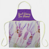Lavender Lila Blumenkunst Keine Sorge Bienen glück Schürze (Vorderseite)
