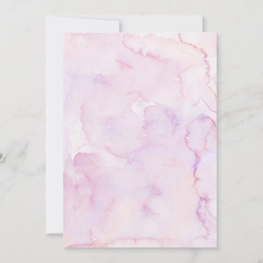 Lavender Lila Bow Coquette Erstkommunion Einladung (Rückseite)