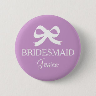 Lavender lila Bridemaid-Taste für Hochzeitsfeier Button