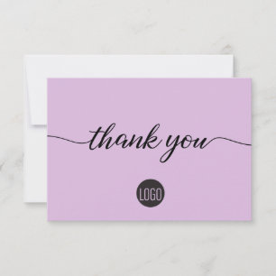 Lavender lila Business Logo Kunde Vielen Dank Dankeskarte