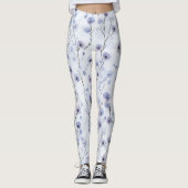 Lavender Lila Chic Blume Leggings (Vorderseite)