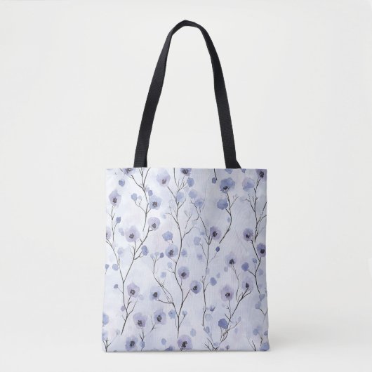 Lavender Lila Chic Blume Tasche (Vorderseite)