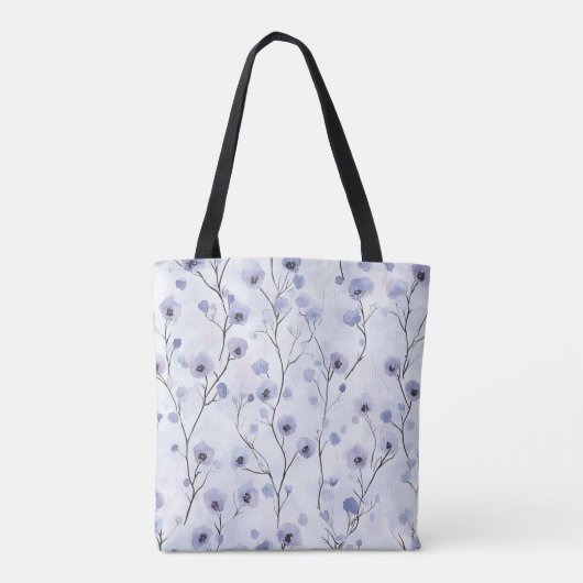 Lavender Lila Chic Blume Tasche (Rückseite)