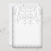 Lavender Lila Damask Cross First Communation Einladung (Rückseite)