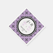 Lavender Lila Damask Wedding Napkins Serviette (Ecke)