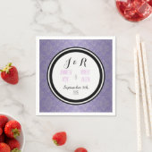 Lavender Lila Damask Wedding Napkins Serviette (Beispiel)