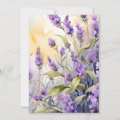 Lavender Lila Floral Elegantes Brautparty Einladung (Rückseite)