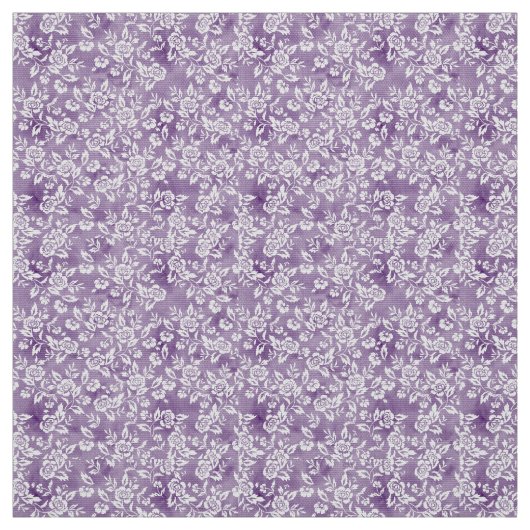 Lavender Lila Floral Gingham Stoff (Muster)