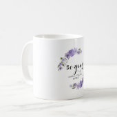 Lavender lila Florale 50. Hochzeitstag Kaffeetasse (Vorderseite Links)