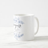Lavender lila Florale 50. Hochzeitstag Kaffeetasse (VorderseiteRechts)