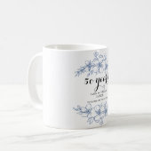 Lavender lila Florale 50. Hochzeitstag Kaffeetasse (Vorderseite Links)