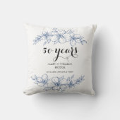 Lavender lila Florale 50. Hochzeitstag Kissen (Vorderseite)
