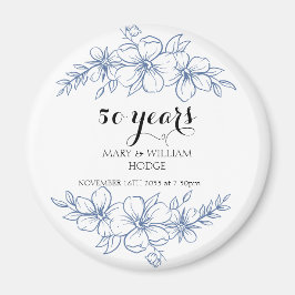 Lavender lila Florale 50. Hochzeitstag Magnet