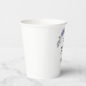 Lavender lila Florale 50. Hochzeitstag Pappbecher (Rechts)