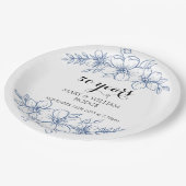 Lavender lila Florale 50. Hochzeitstag Pappteller (Schrägansicht)