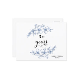 Lavender lila Florale 50. Hochzeitstag Postkarte