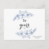 Lavender lila Florale 50. Hochzeitstag Postkarte (Vorderseite)