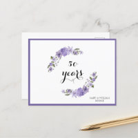 Lavender lila Florale 50. Hochzeitstag