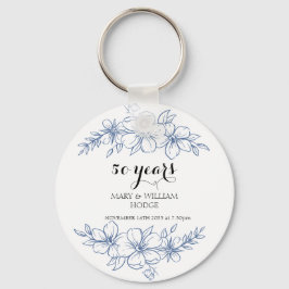 Lavender lila Florale 50. Hochzeitstag Schlüsselanhänger