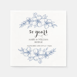 Lavender lila Florale 50. Hochzeitstag Serviette