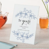 Lavender lila Florale 50. Hochzeitstag Sockelschild (In Situ)