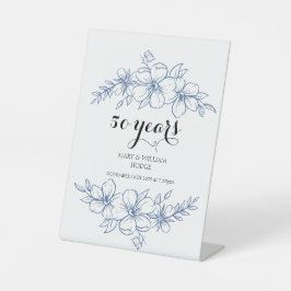 Lavender lila Florale 50. Hochzeitstag Sockelschild