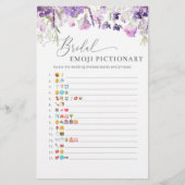 Lavender lila florale Bridal Emoji pikant (Vorderseite)