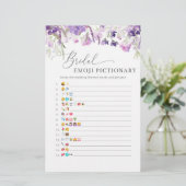 Lavender lila florale Bridal Emoji pikant (Stehend Vorderseite)
