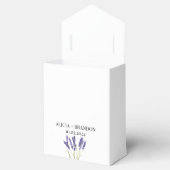 Lavender Lila florale Elegante Moderne Hochzeit Geschenkschachtel (Geöffnet)