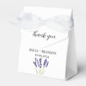 Lavender Lila florale Elegante Moderne Hochzeit Geschenkschachtel (Vorderseite)