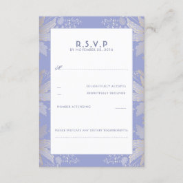 Lavender Lila florale Elegante Wedding RSVP Cards Karte