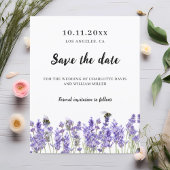 Lavender lila Florale Hochzeit speichern Sie das D Flyer