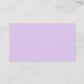 Lavender Lila florale Minimalskripte Moderne Visitenkarte (Rückseite)