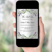 Lavender lila Florale Silbergelübde Erneuerung Hoc Einladung