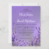 Lavender Lila Florals Hochzeitseinladung Save The Date (Vorderseite)