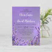 Lavender Lila Florals Hochzeitseinladung Save The Date (Stehend Vorderseite)