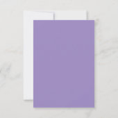 Lavender Lila Florals Wedding RSVP Card Karte (Rückseite)
